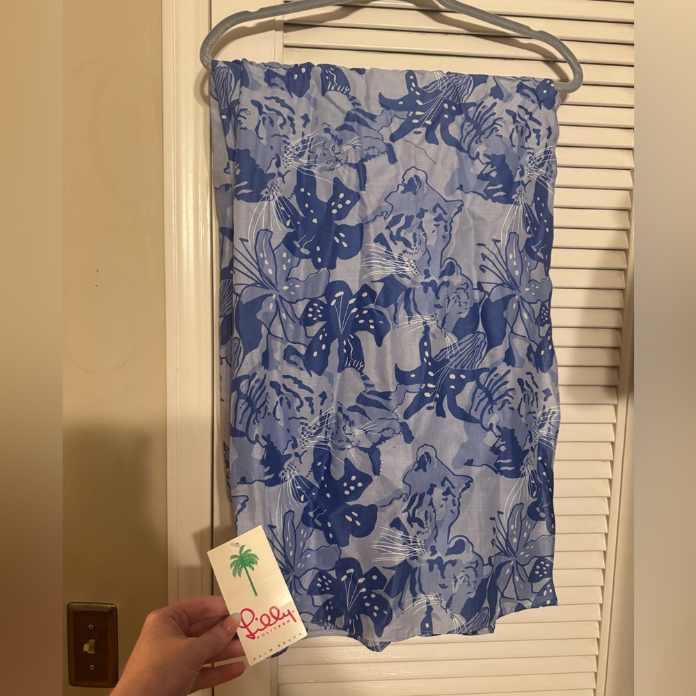 Lilly Pulitzer Sky Blue Tiger Lilly Pareo